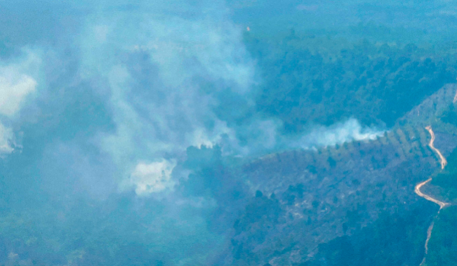 Pemantauan titik api Karhutla/Foto: Humas Polri